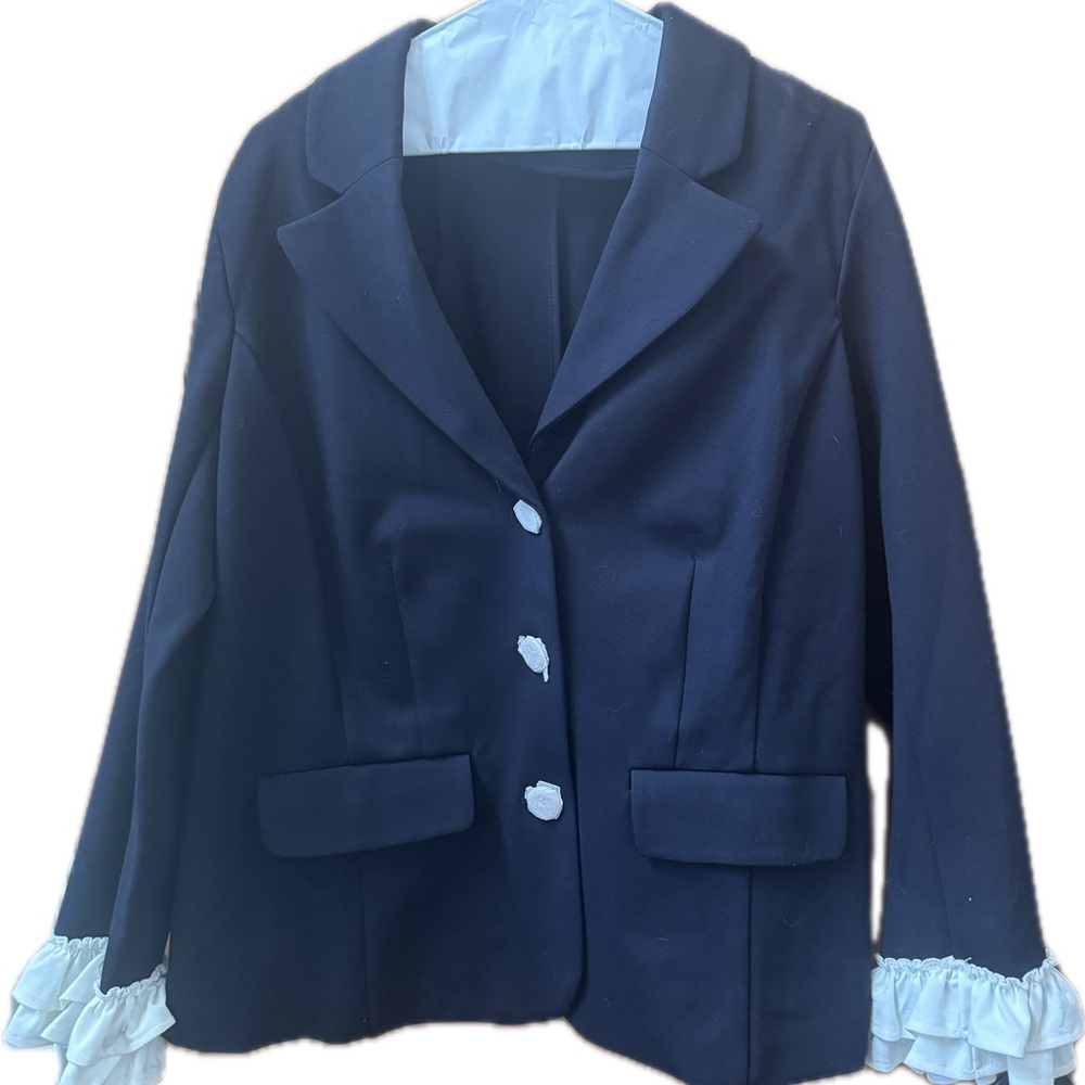 NWT Eloquii 14 ruffle sleeve blazer jacket